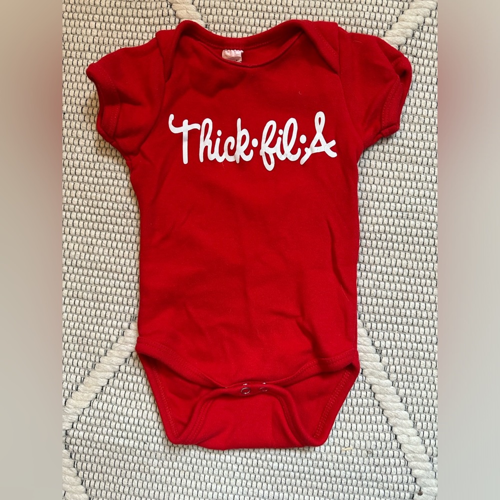 Thick-fil-a chick-fil-a onesie 12-18 months, thick cotton